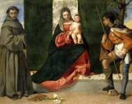 Мадонна с младенцем между св.Антонием Падуанским